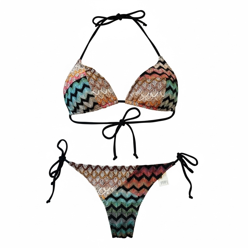 Missoni Mare patchwork crochet bikini set